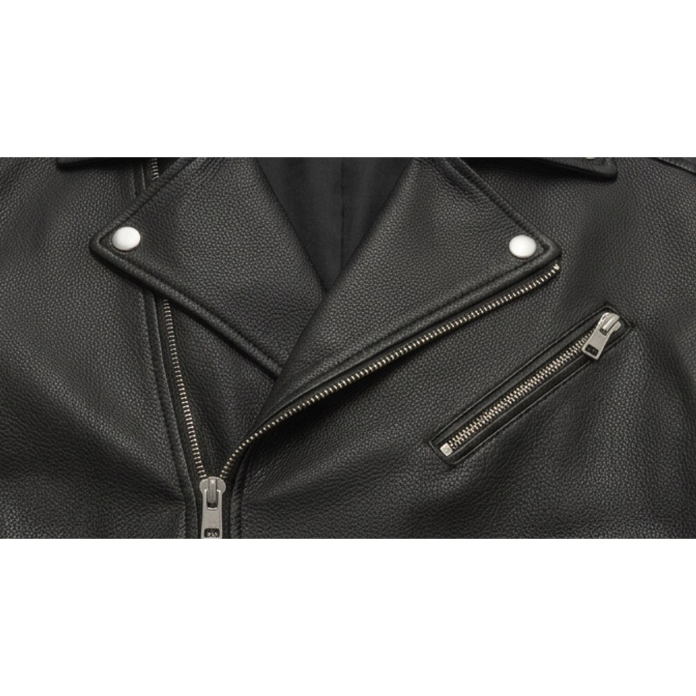 Matching Couple Black Biker Leather Jackets His Hers Gift Set view 3