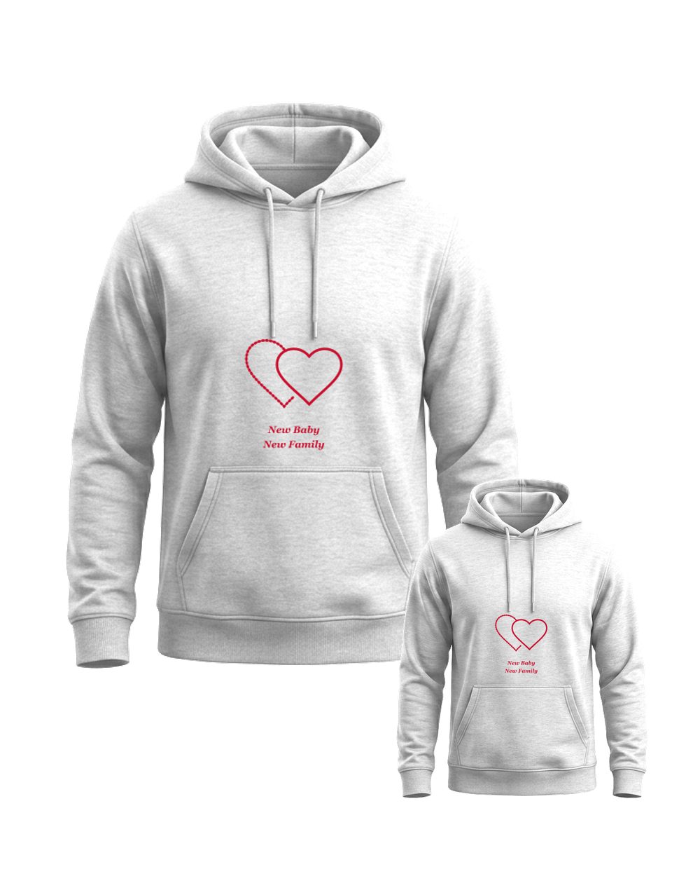 New Baby New Family Matching Hoodies Gift Set — matching family hoodies